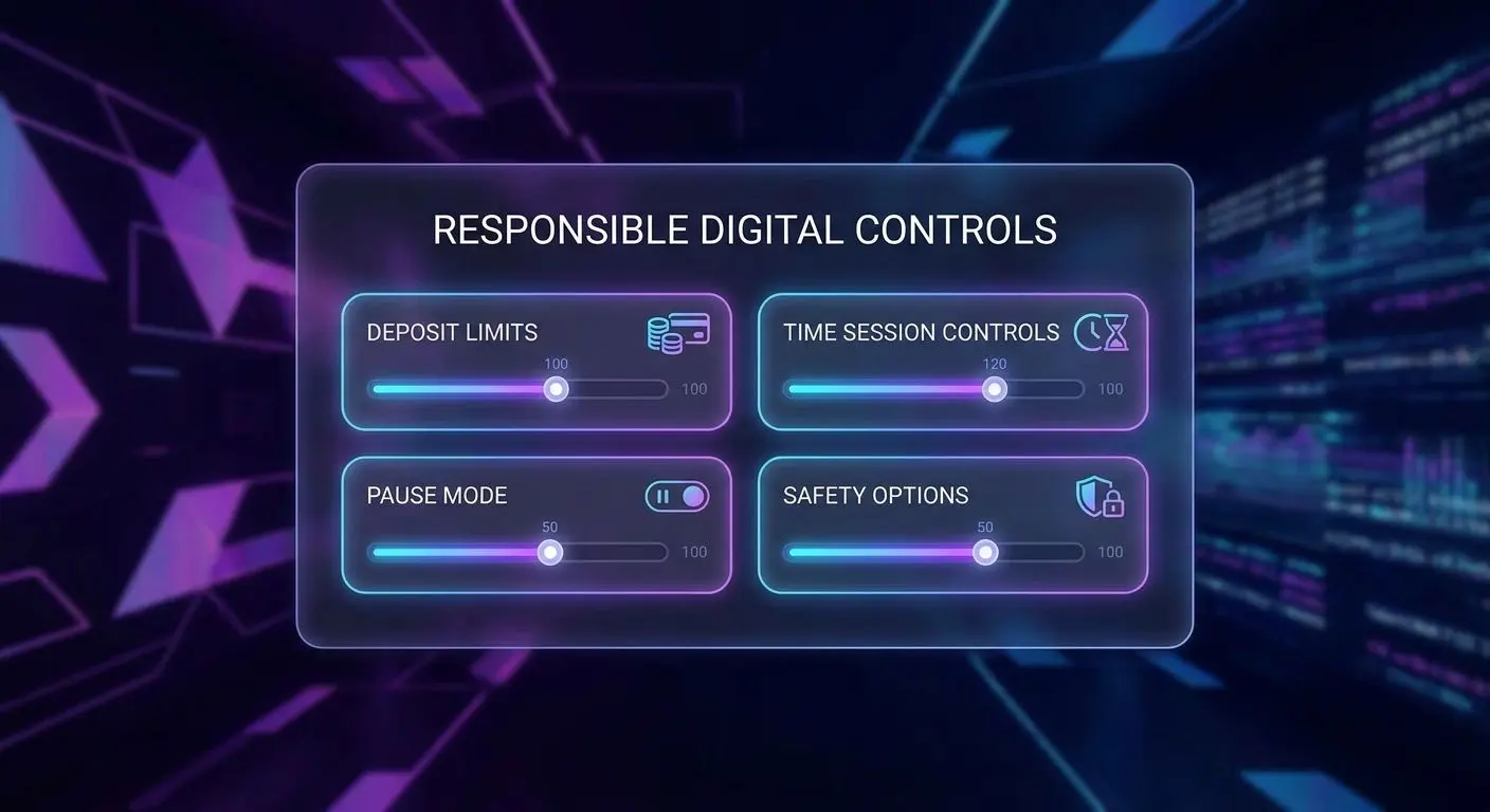 Panel ustawień limitów czasu i wpłat w serwisie online