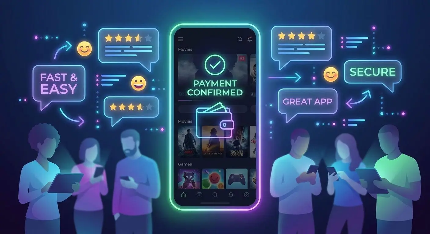Ilustracja opinii użytkowników o płatnościach Skrill w SpinBoss