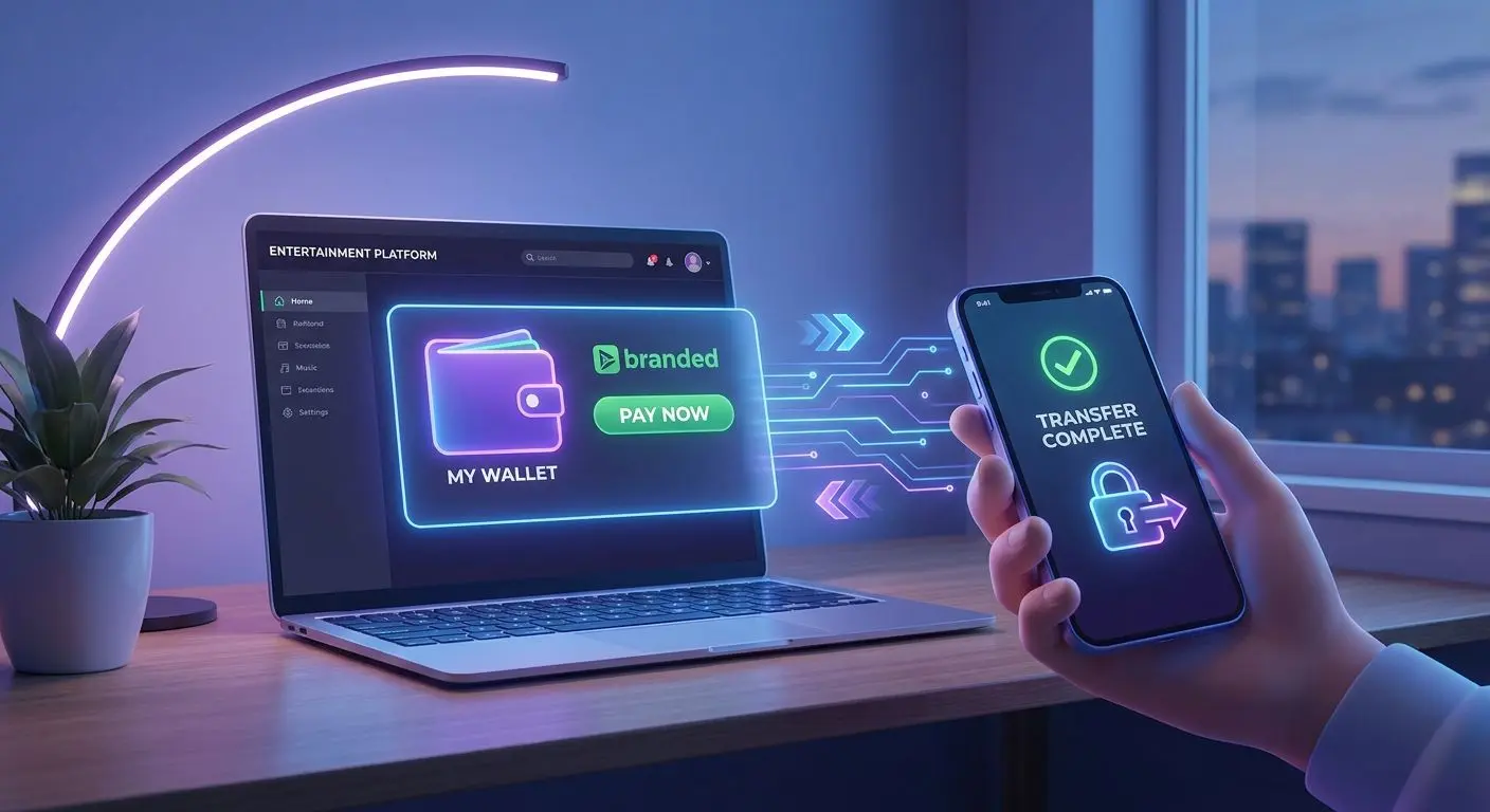 Wizualizacja płatności online SpinBoss i Skrill na laptopie oraz telefonie